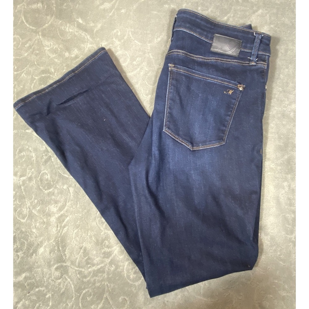 Mavi Molly Mid Rise Classic Boot Cut Jeans Women's 34"‎ Waist Dark Blue Denim 14